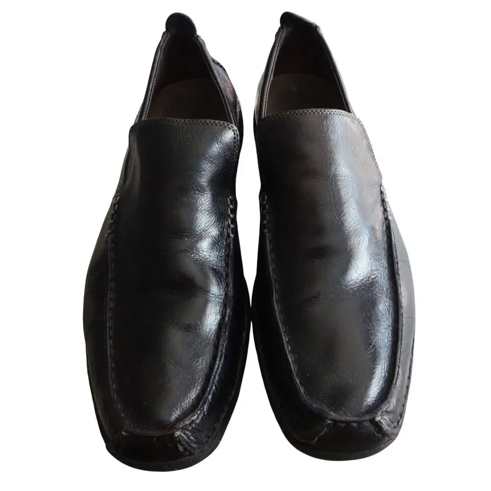 Cole Haan Tucker Venetian Black Leather Driving Loafers Men 12 Casual Dress Shoe